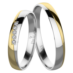Marita Colour GW - snubní prsteny ze žlutého a bílého zlata