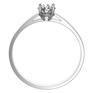 Marcelka White  -  jemný zásnubný prsteň s centrálnym kamienkom