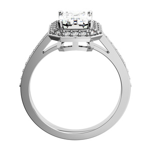 Olivia White -  veľkolepý zásnubný prsteň z bieleho zlata