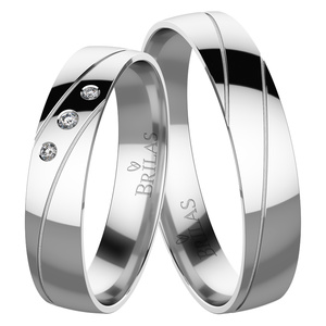 Františka White - snubní prsteny z bílého zlata