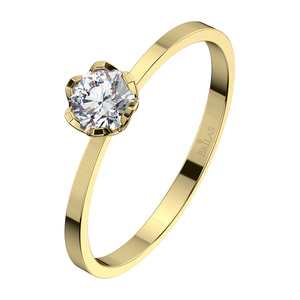 Filoména Gold - vkusný zásnubný prsteň z bieleho zlata