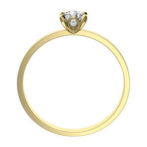 Filoména Gold - vkusný zásnubný prsteň z bieleho zlata