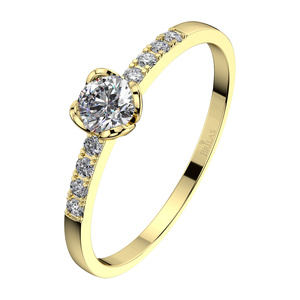 Paulina Gold - vkusný zásnubný prsteň z bieleho zlata