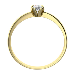 Elizabeta Gold - vkusný zásnubný prsteň z bieleho zlata