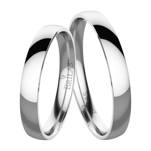 Gilbert White comfort - snubní prsteny z bílého zlata