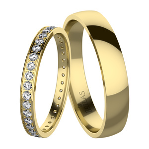 Ksora II Gold - snubní prsteny ze žlutého zlata