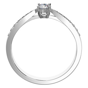 Adélka Princess White - zásnubní prsten z bílého zlata