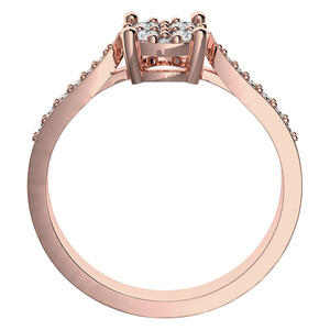 Zlata Princess Red - zásnubní prsten z růžového zlata
