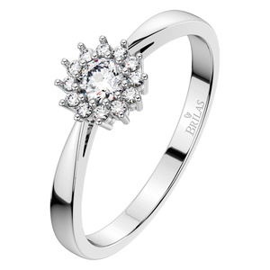 Angelína Princess White - zásnubní prsten z bílého zlata