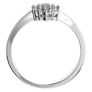 Krasomila Princess White - zásnubní prsten z bílého zlata