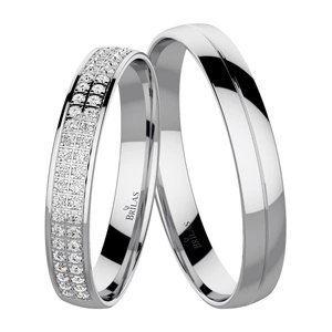 Ariana White - snubní prsteny z bílého zlata