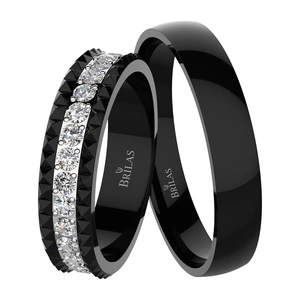 Esmira Black Steel - snubní prsteny z chirurgické oceli