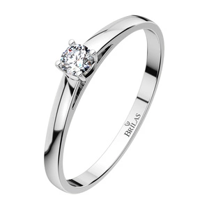 Diona White  -  jemný zásnubný prsteň z bieleho zlata