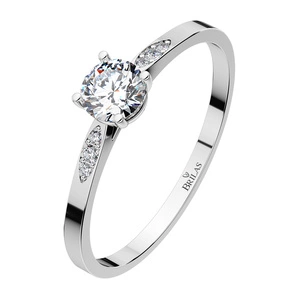 Kasia WW Safír -  vkusný zásnubný prsteň z bieleho zlata