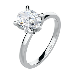 Gloro W Briliant - krásny zásnubný prsteň z bieleho zlata s briliantmi