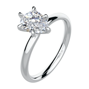 Nokto W Briliant - krásny zásnubný prsteň z bieleho zlata s briliantmi