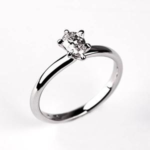 Nokto W Briliant - krásny zásnubný prsteň z bieleho zlata s briliantmi