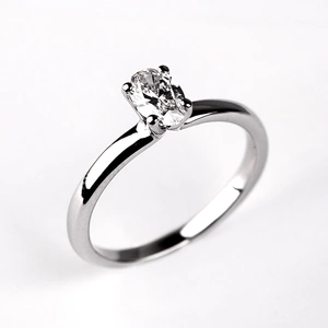 Suno W Briliant - krásny zásnubný prsteň z bieleho zlata s briliantmi
