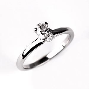 Suno W Briliant - krásny zásnubný prsteň z bieleho zlata s briliantmi