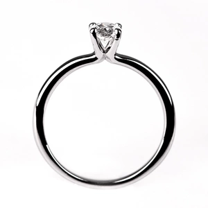 Suno W Briliant - krásny zásnubný prsteň z bieleho zlata s briliantmi