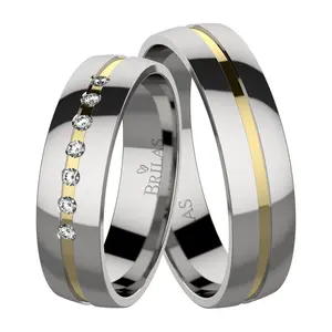 Orion Steel Gold - snubní prsteny z chirurgické oceli