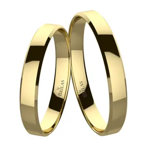 Edge Lumi Gold - snubní prsteny ze žlutého zlata