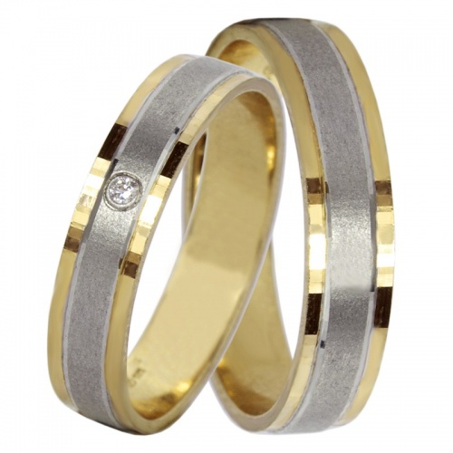 Adonis Colour GW - snubné prstene zo žltého a bieleho zlata