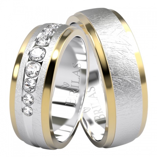 Delores Colour GW - snubné prstienky z kombinovaného zlata
