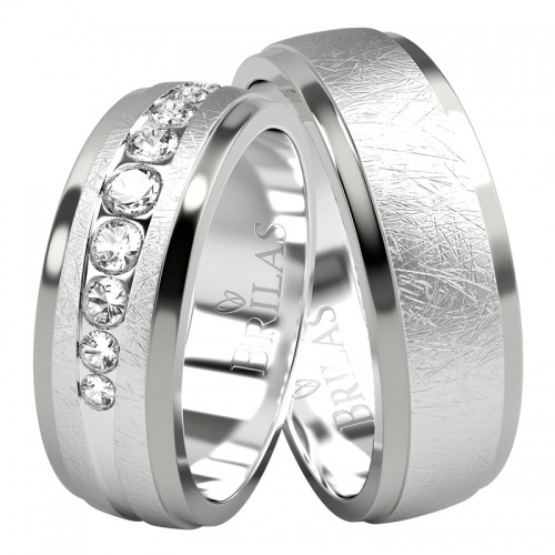 Delores White - snubné prstene z bieleho zlata