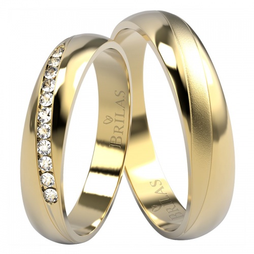 Salme Gold Briliant snubné prstene zo žltého zlata s diamantmi