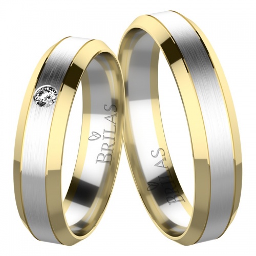 Julius Colour GW  snubné prstene z kombinovaného zlata