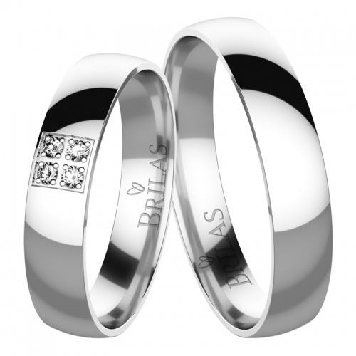 Sisi White snubné prstene z bieleho zlata