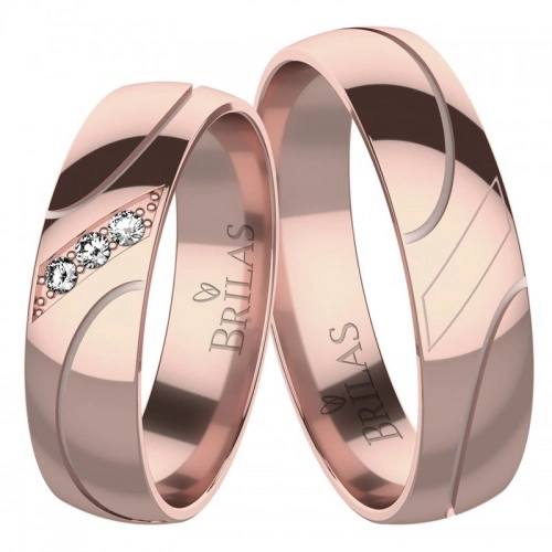 Atila Red obrúčky z červeného zlata