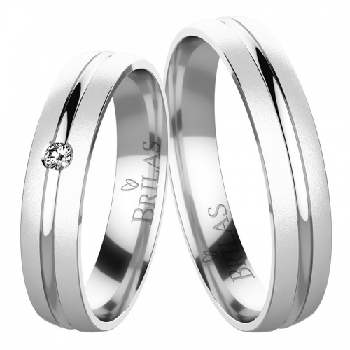 Marion Silver strieborné svadobné snubné prstene