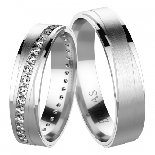 Xali White snubné prstene z bieleho zlata