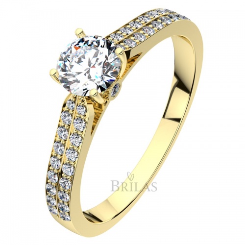 Afrodita Gold nadštandardne luxusné zásnubný prsteň zo žltého zlata