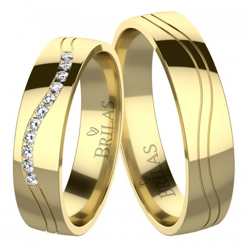 Clarissa Gold snubné prstene zo žltého zlata