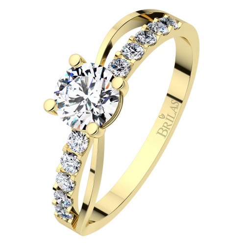 Paloma Gold zaujímavý zásnubný prsteň zo žltého zlata