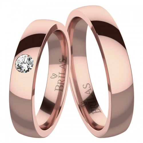 Sirius Red Diamond snubné obrúčky z červeného zlata