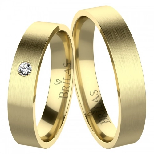 Lucida Gold Diamond   snubné obrúčky zo žltého zlata