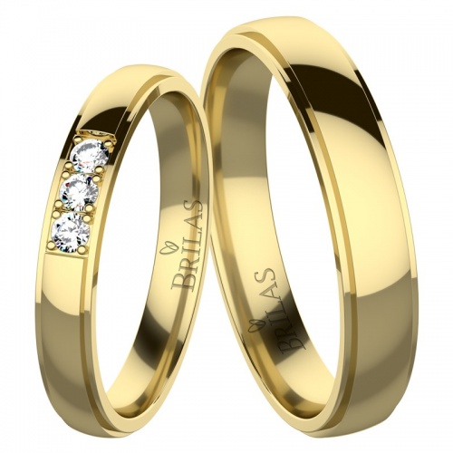 Angelika 3 Gold snubné prstene zo žltého zlata