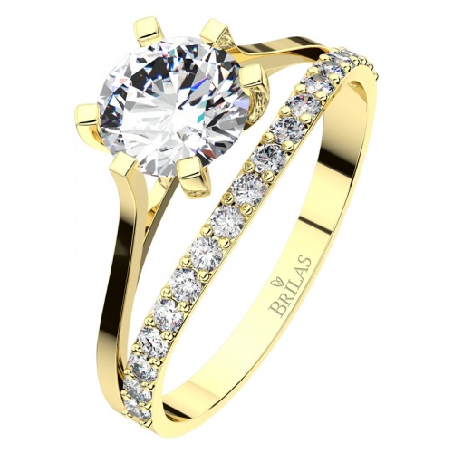 Justina Gold báječný zásnubný prsteň zo žltého zlata