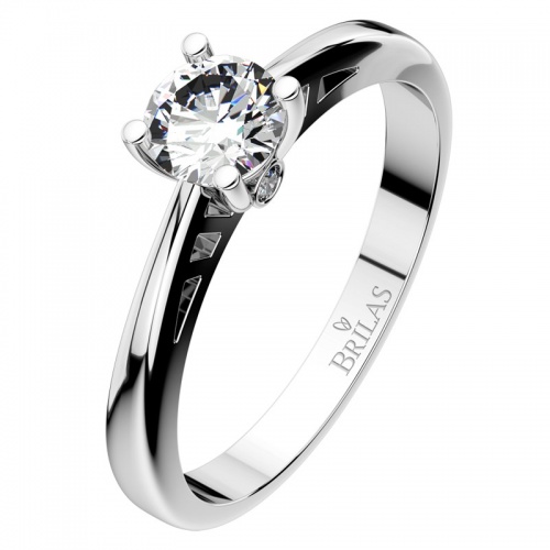 Vilma White sofistikovaný zásnubný prsteň z bieleho zlata