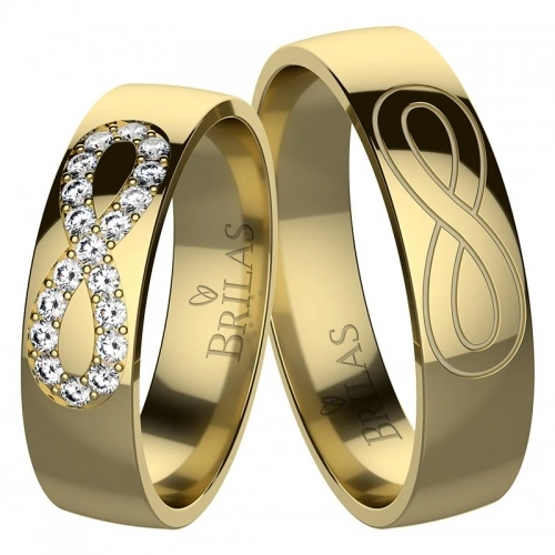 Infinity Gold snubné obrúčky zo žltého zlata