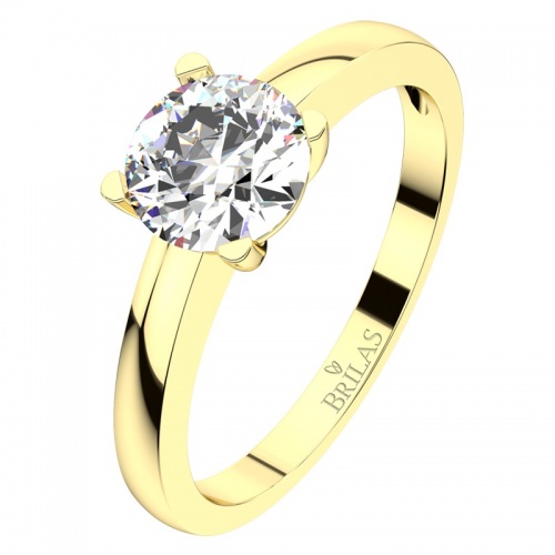 Hebe Gold skvostný zásnubný prsteň zo žltého zlata