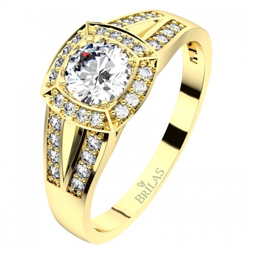 Apate G Briliant netradičné zásnubný prsteň zo žltého zlata
