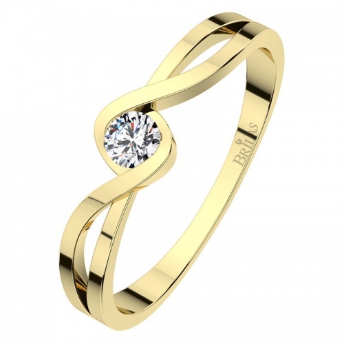 Rosana G Briliant  jedinečný zásnubný prsteň zo žltého zlata
