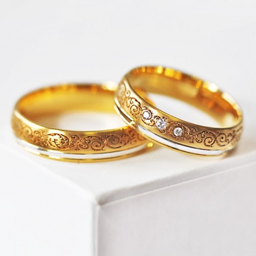 Zander Colour GW snubné prstene z bieleho a žltého zlata
