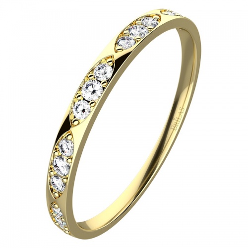 Kasia II. Gold luxusné snubný prsteň z bieleho zlata