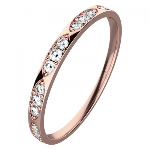 Kasia II. Red luxusné snubný prsteň z bieleho zlata